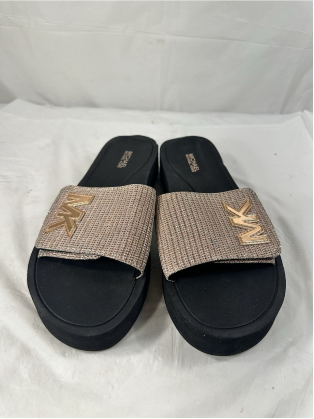 Michael Kors MK Logo Slide Sz 8 Sandals - Picture 4 of 15